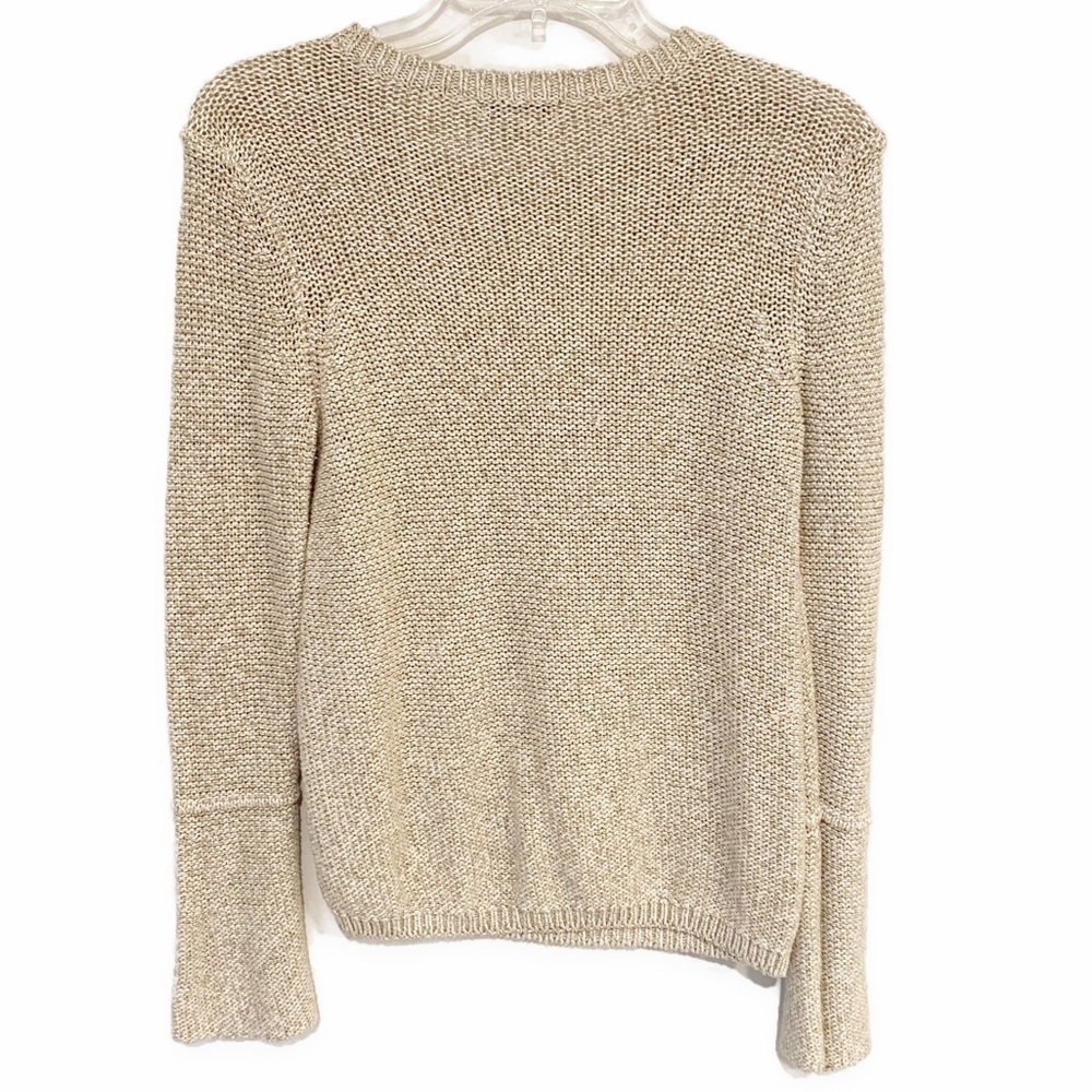 Bar III | Knit Crewneck Sweater Cream Beige Cotton Size Small - Picture 2 of 4